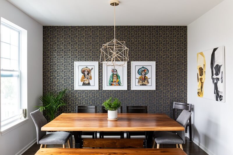 dining room wall paper design